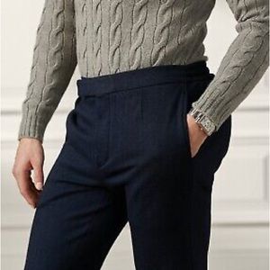 Ralph Lauren Purple Label Blue Wool Cashmere Dress Trouser